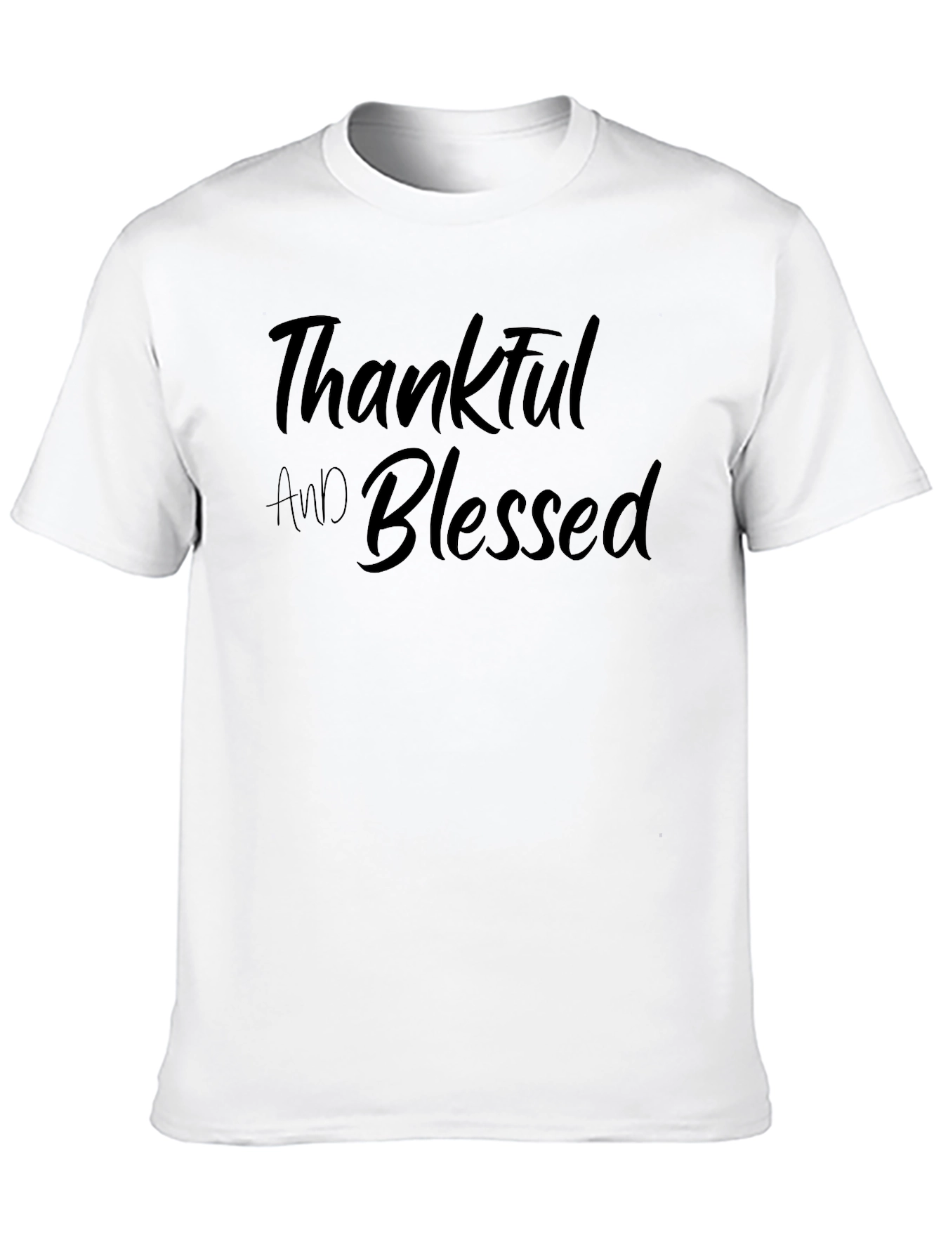Thankful and Blessed Black T-Shirt