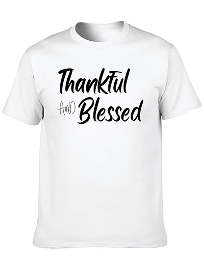 Thankful and Blessed Black T-Shirt