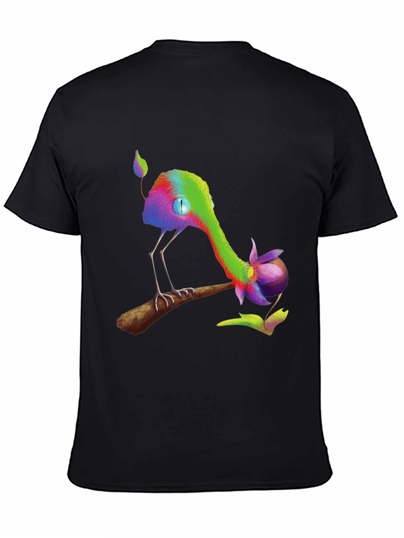 Whimsical Creature Graphic Black T-Shirt