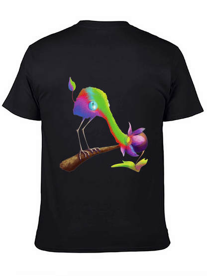 Whimsical Creature Graphic Black T-Shirt