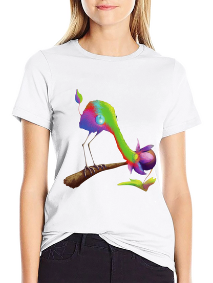 Whimsical Creature Graphic Black T-Shirt