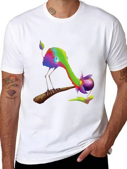 Whimsical Creature Graphic Black T-Shirt
