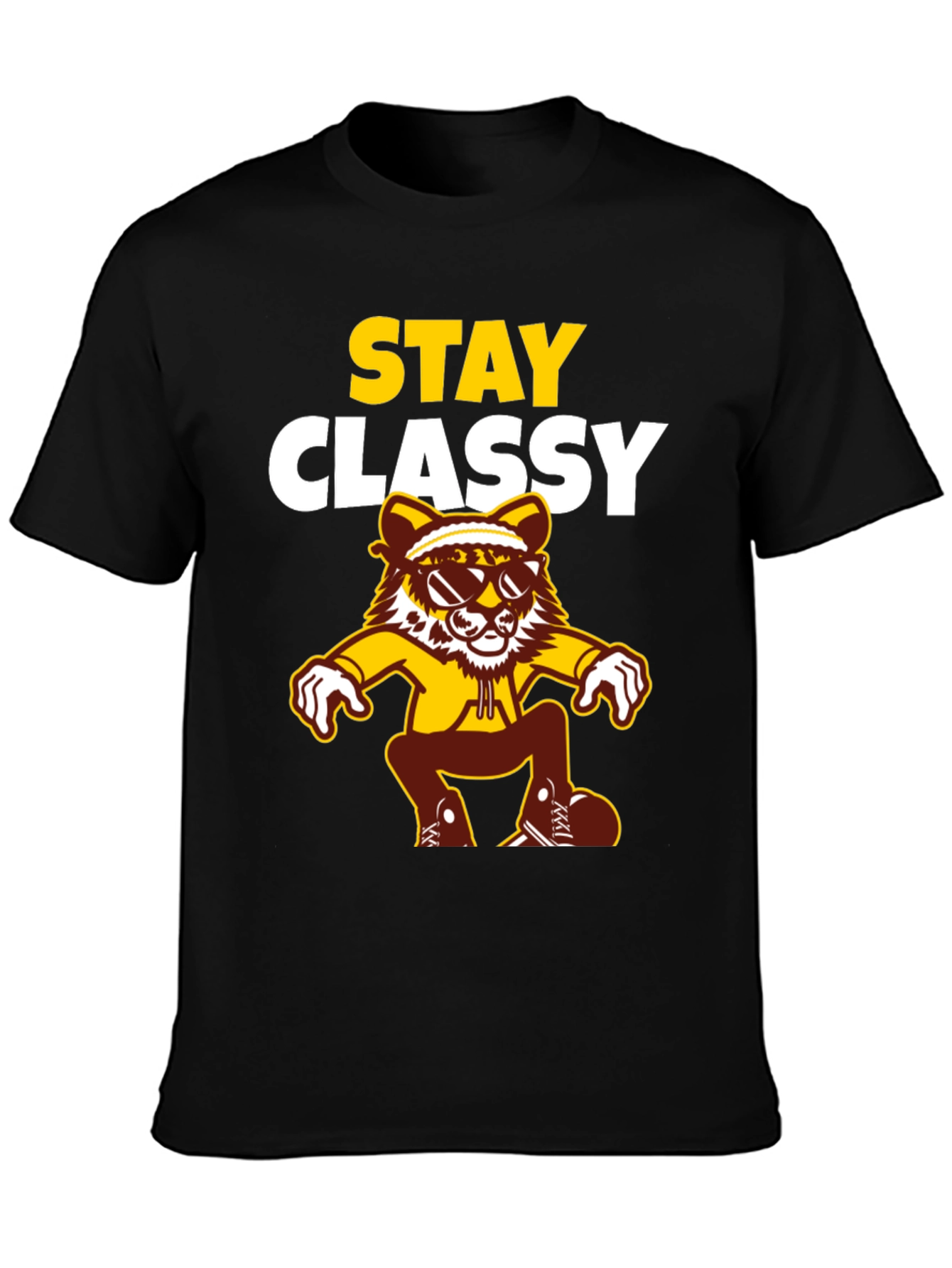 Stay Classy Tee - Cool Cartoon Tiger