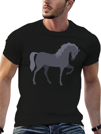 Horse Graphic T-Shirt - Black Cotton Tee
