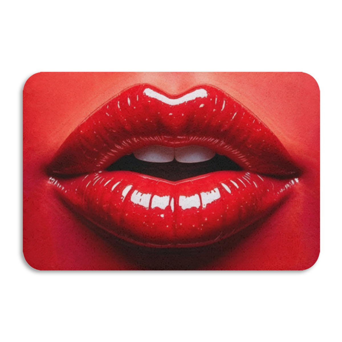 Trendy Retro Red Lips£üRetro Art Red Lips Graphic Diatomite Mat, Stylish Decor Absorbent Non?Slip Bathroom Entry Rug