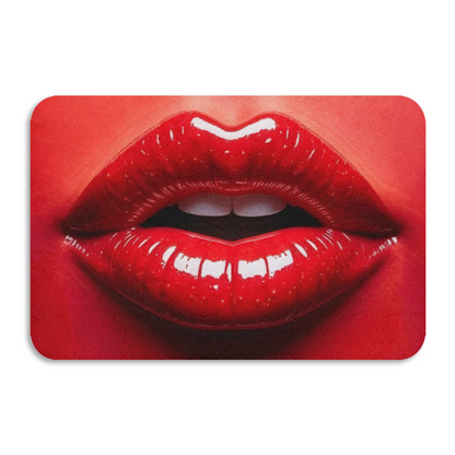 Trendy Retro Red Lips£üRetro Art Red Lips Graphic Diatomite Mat, Stylish Decor Absorbent Non?Slip Bathroom Entry Rug