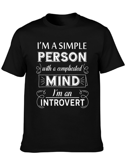 Introvert Mind T-Shirt - Simple Person Complicated Mind
