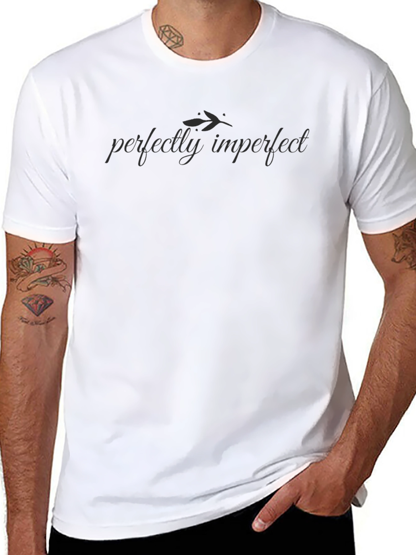 Perfectly Imperfect Black Graphic Tee