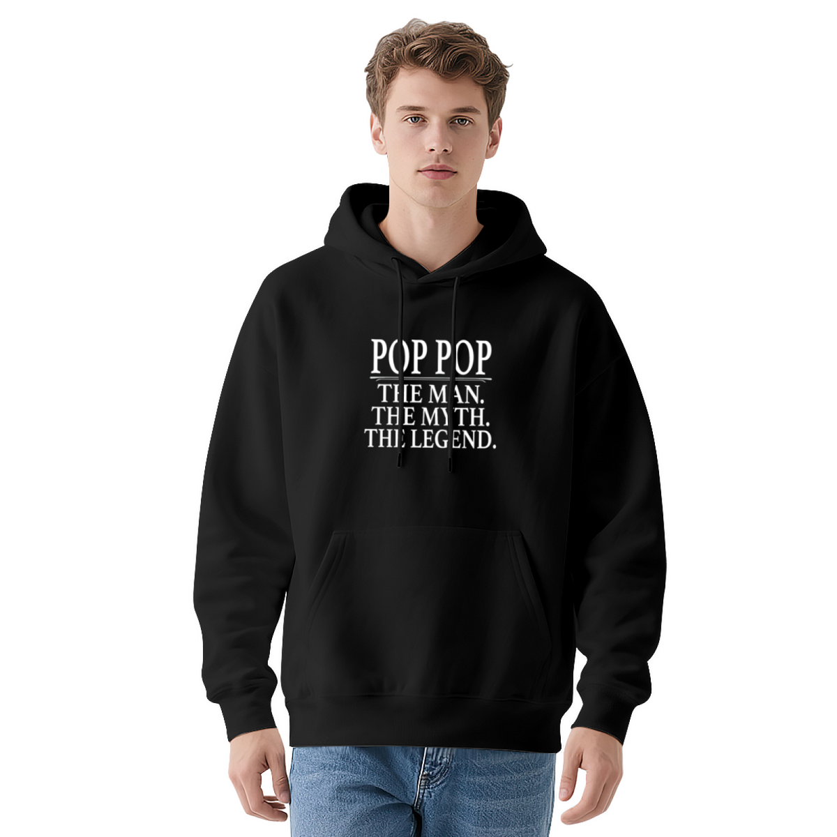 Trendy Hooded Sweatshirt - Pop Pop Legend