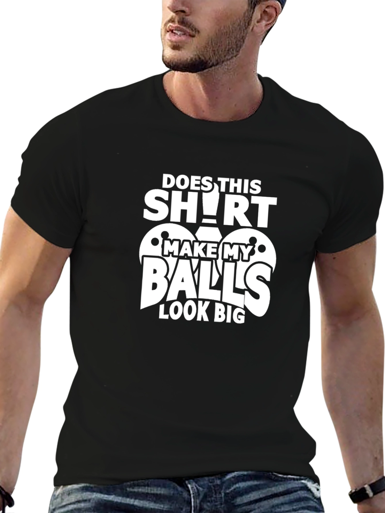 Funny Balls Graphic Tee - Black T-Shirt