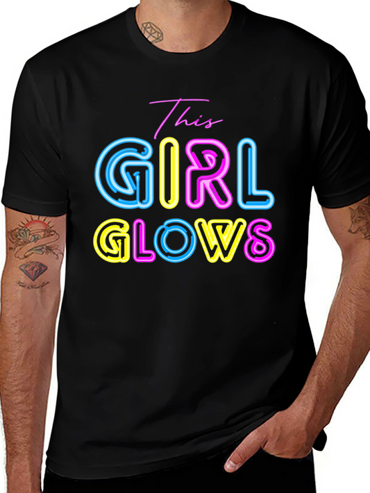 This Girl Glows Neon Graphic T-Shirt