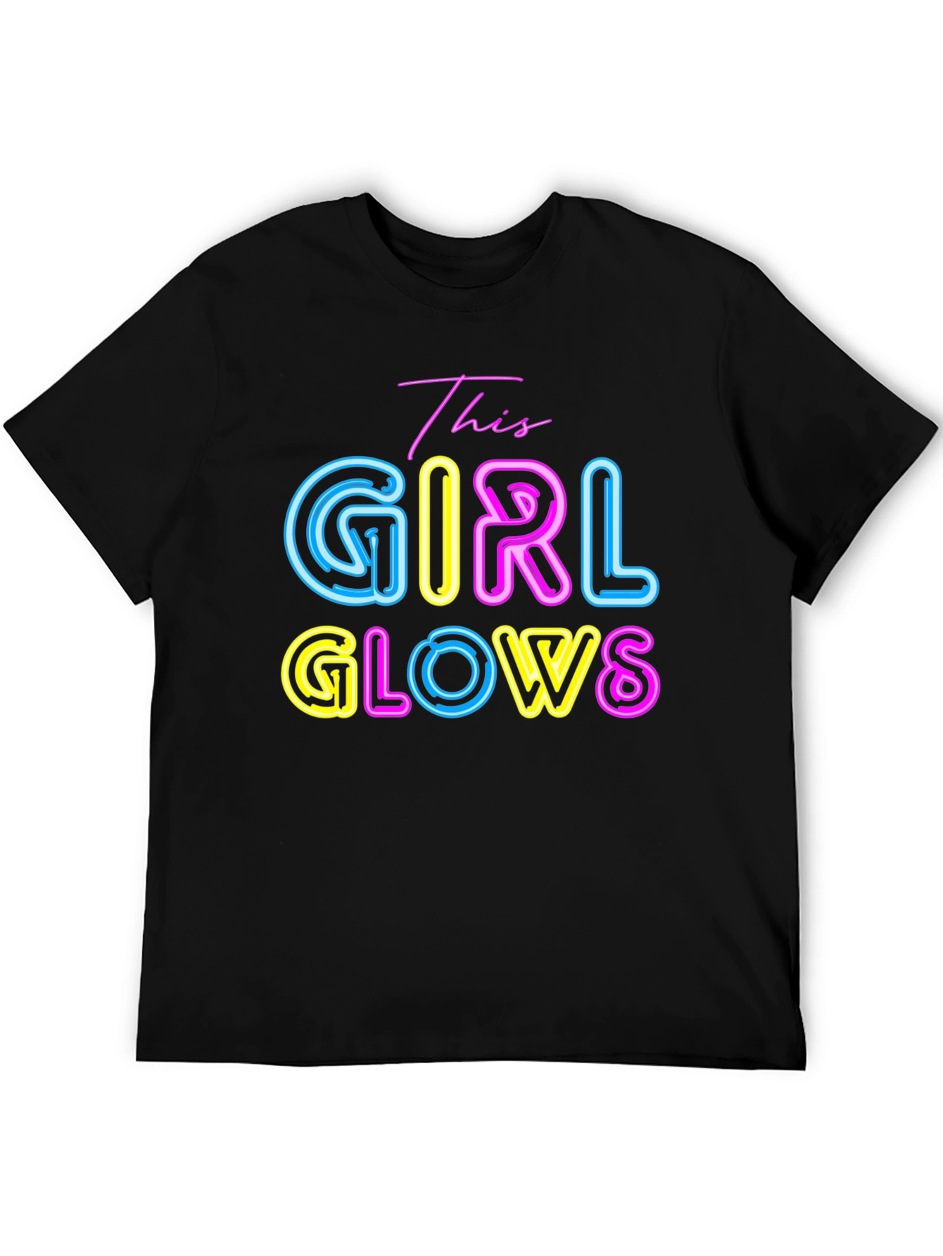 This Girl Glows Neon Graphic T-Shirt