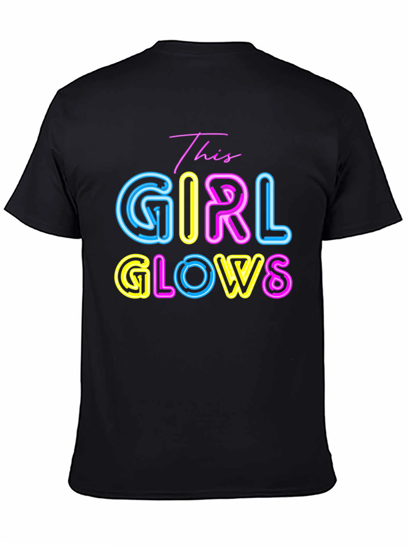 This Girl Glows Neon Graphic T-Shirt