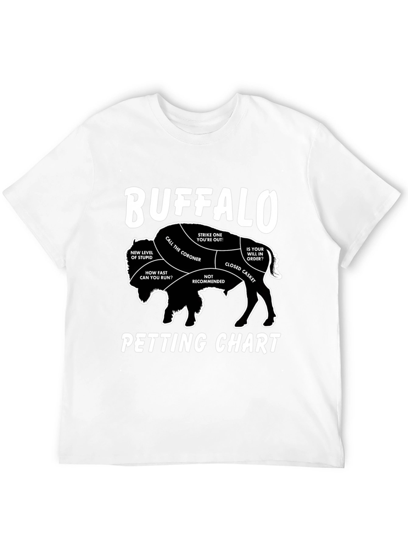 Buffalo Petting Chart Graphic T-Shirt