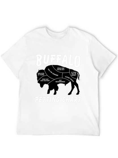 Buffalo Petting Chart Graphic T-Shirt