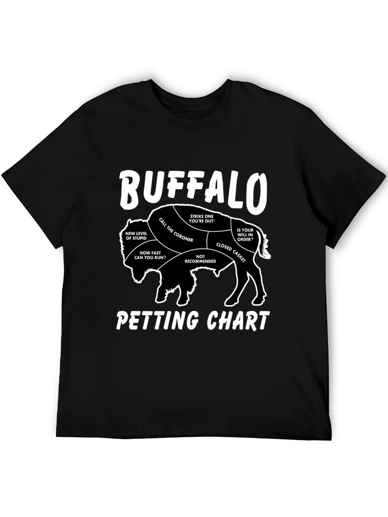 Buffalo Petting Chart Graphic T-Shirt