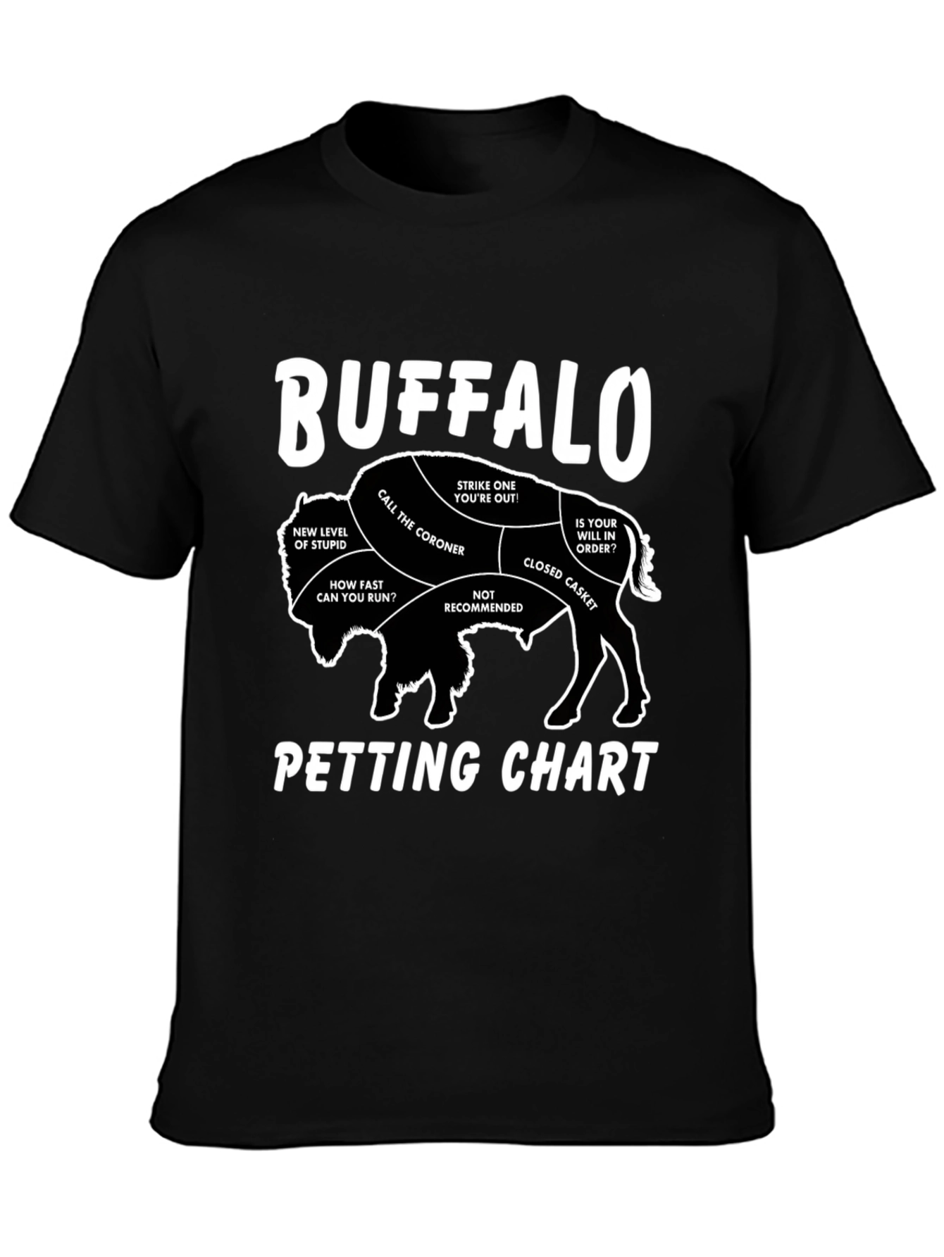 Buffalo Petting Chart Graphic T-Shirt