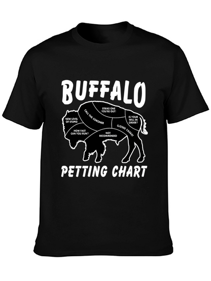 Buffalo Petting Chart Graphic T-Shirt