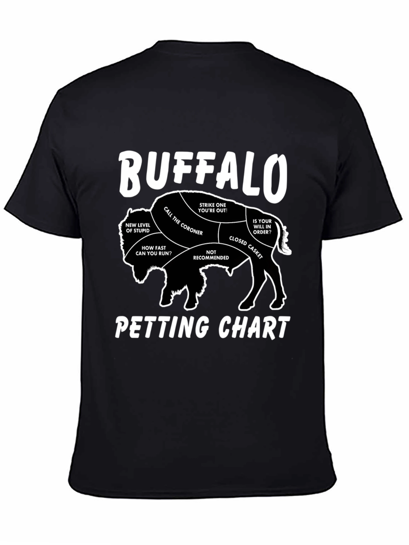 Buffalo Petting Chart Graphic T-Shirt