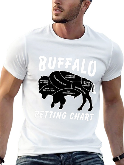 Buffalo Petting Chart Graphic T-Shirt