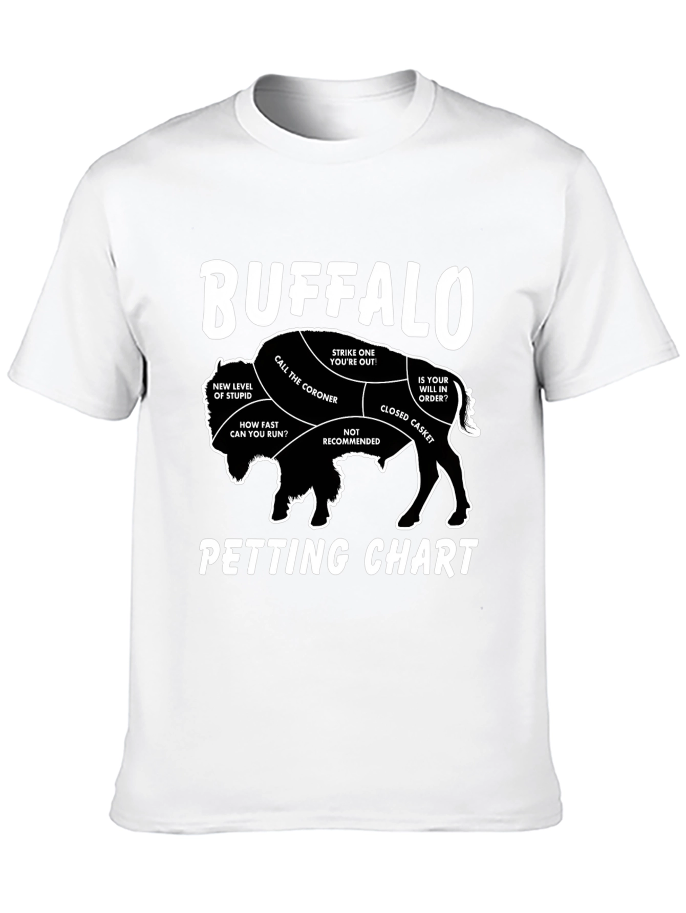 Buffalo Petting Chart Graphic T-Shirt