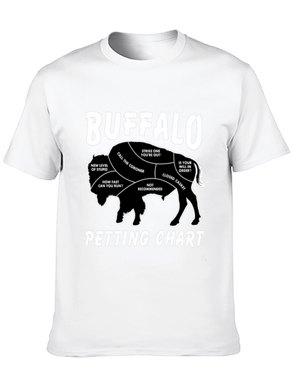 Buffalo Petting Chart Graphic T-Shirt