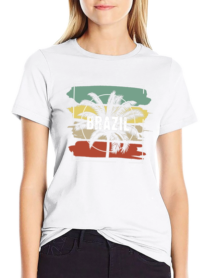 Retro Brazil Palm Tree T-Shirt