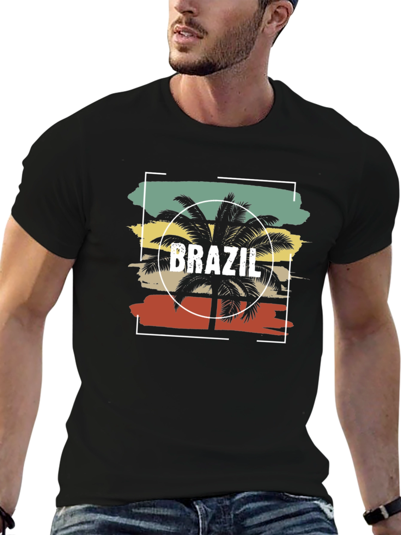Retro Brazil Palm Tree T-Shirt