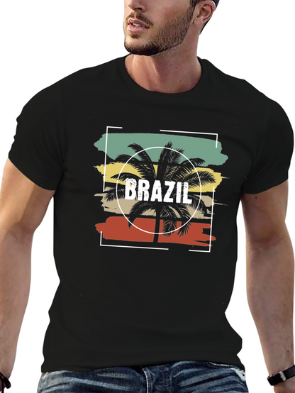 Retro Brazil Palm Tree T-Shirt