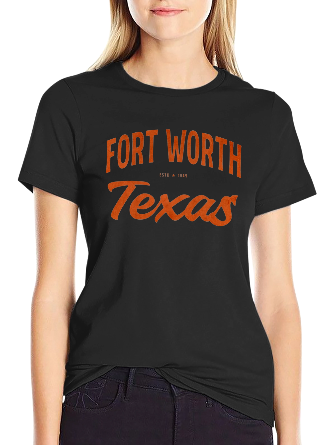Fort Worth Texas T-Shirt Black