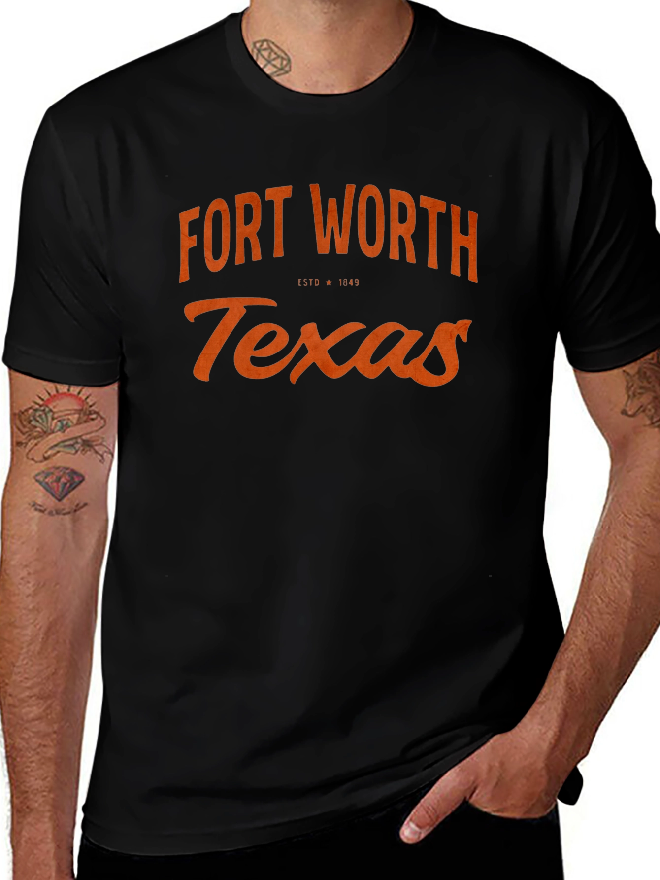 Fort Worth Texas T-Shirt Black