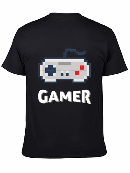 Gamer Pixel Art Black T-Shirt