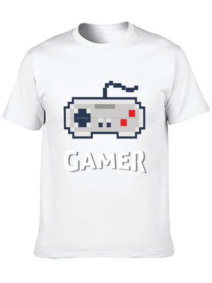 Gamer Pixel Art Black T-Shirt