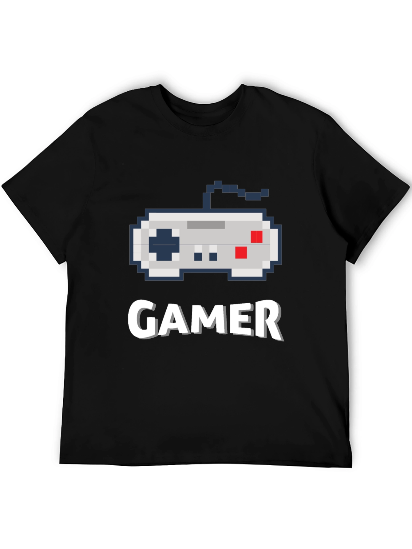 Gamer Pixel Art Black T-Shirt