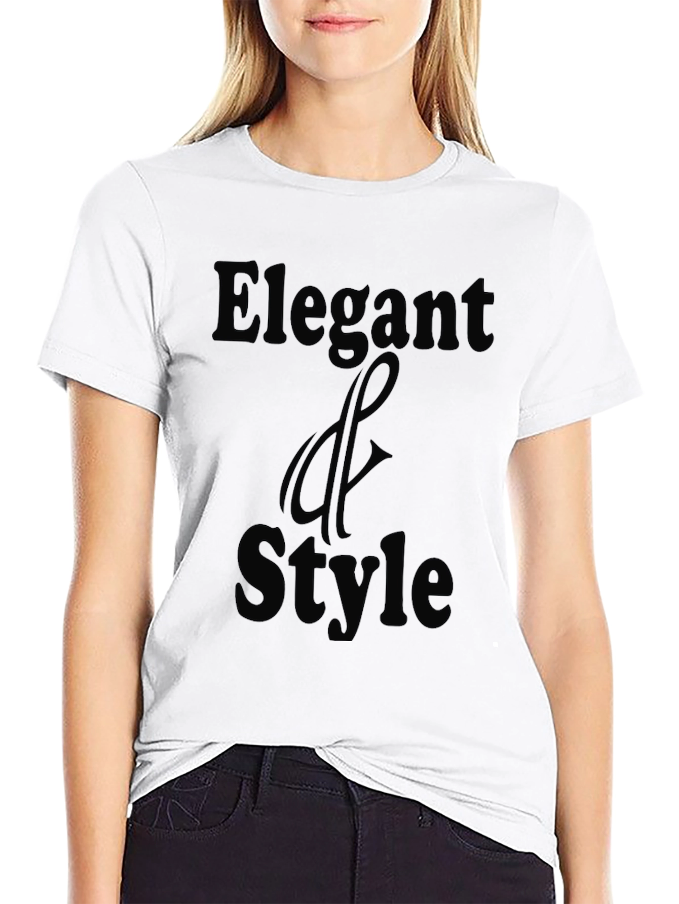 Elegant Style Black T-Shirt
