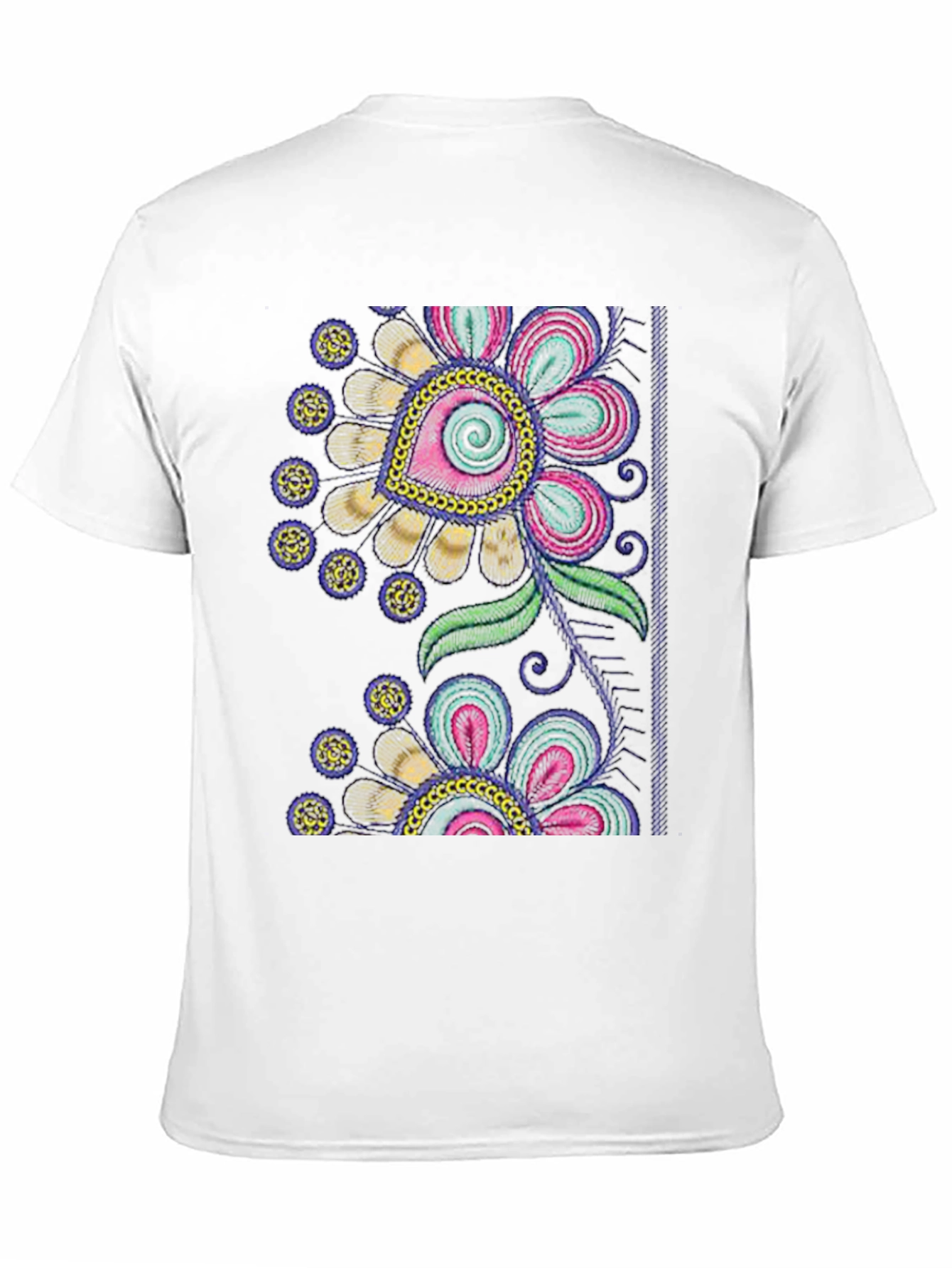 Black Floral Embroidered Graphic Tee