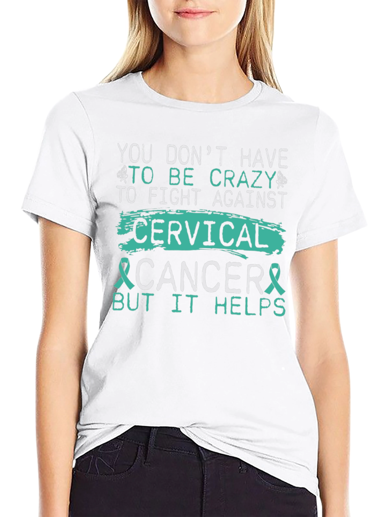 Cervical Cancer Awareness T-Shirt - Crazy Helps!