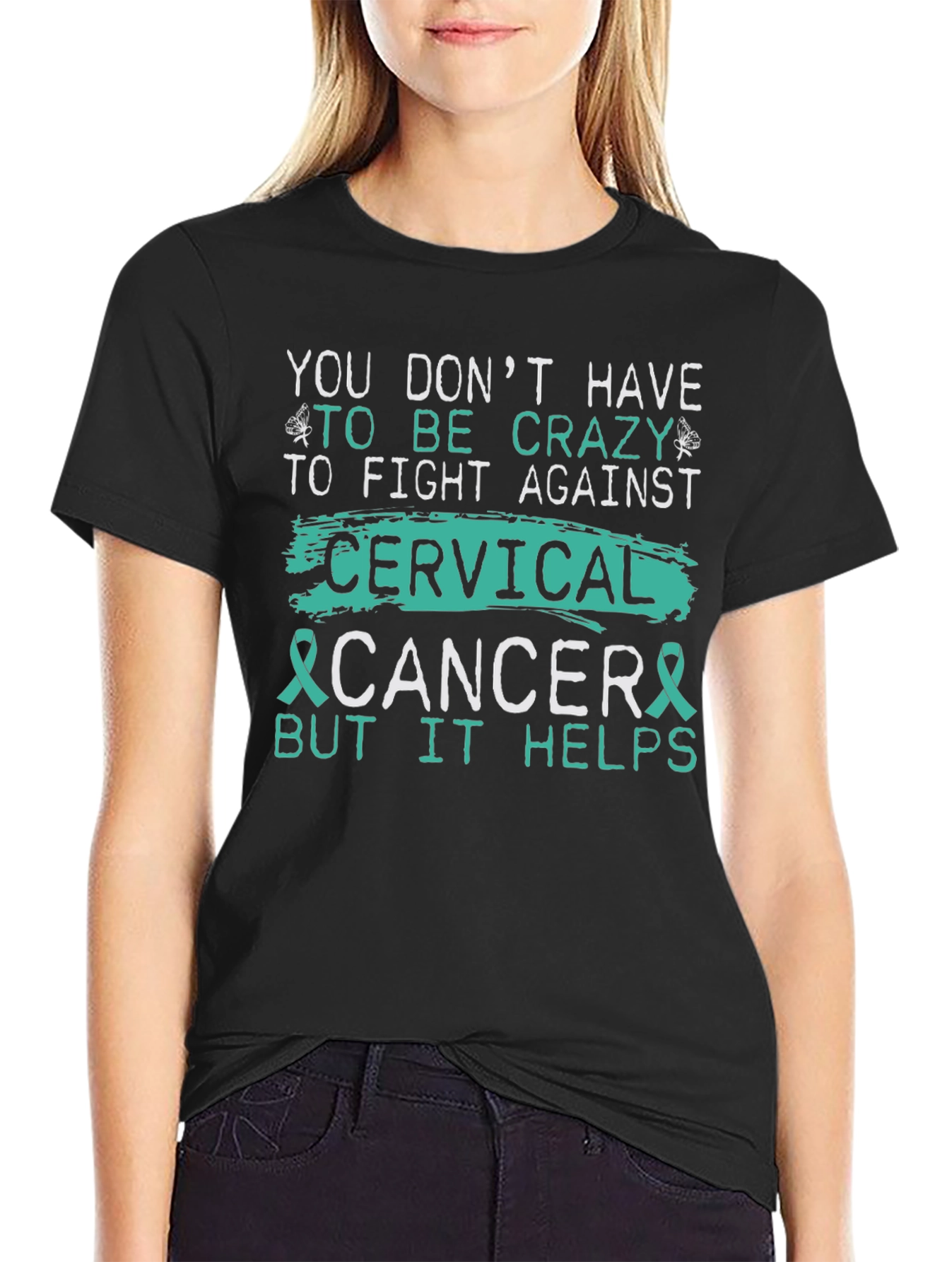 Cervical Cancer Awareness T-Shirt - Crazy Helps!