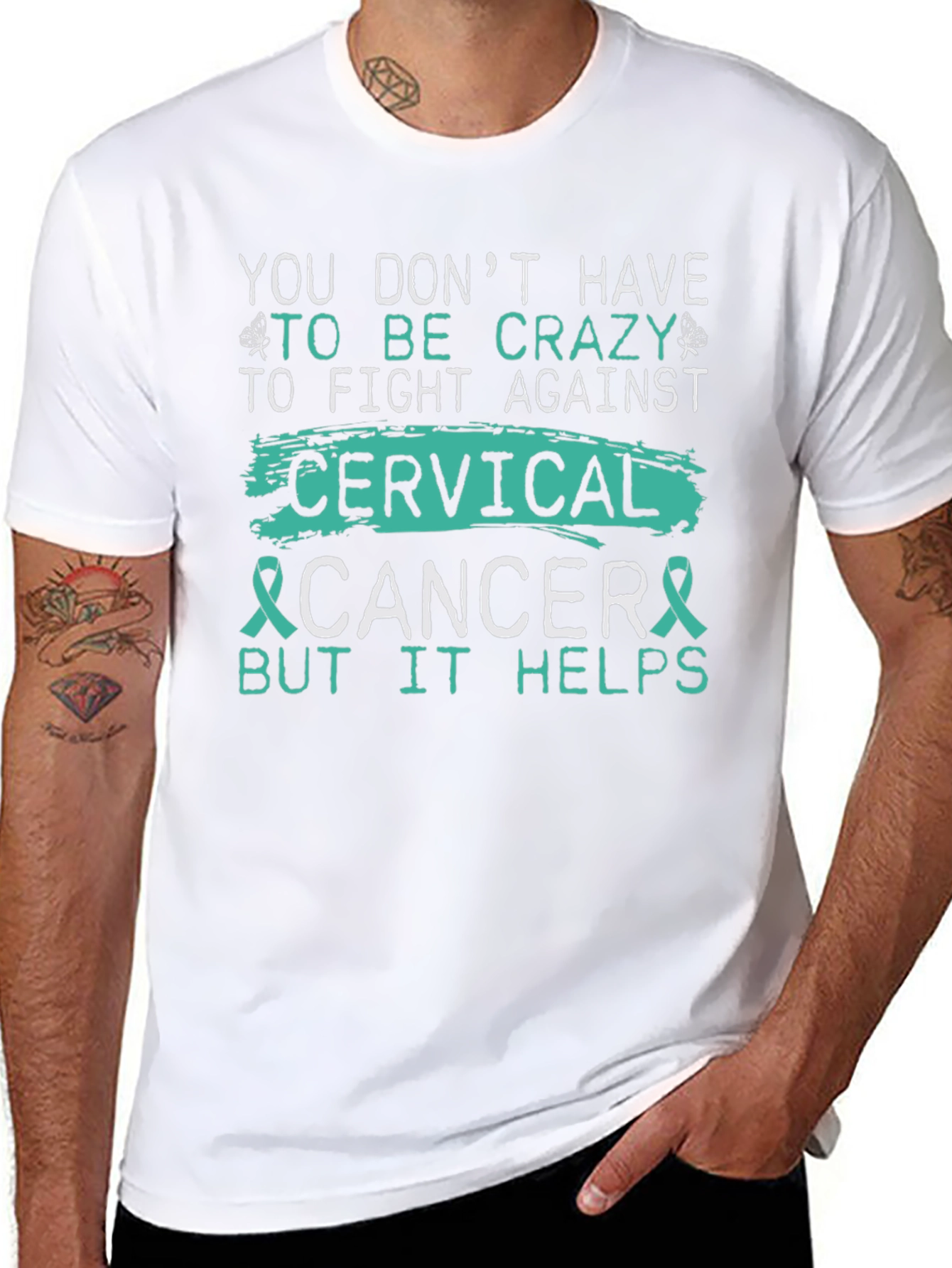 Cervical Cancer Awareness T-Shirt - Crazy Helps!
