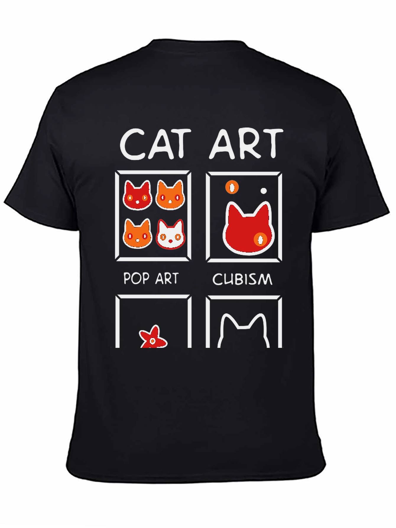 Cat Art Style T-Shirt - Pop Art Cubism Abstract