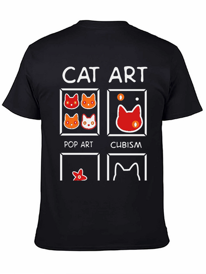 Cat Art Style T-Shirt - Pop Art Cubism Abstract