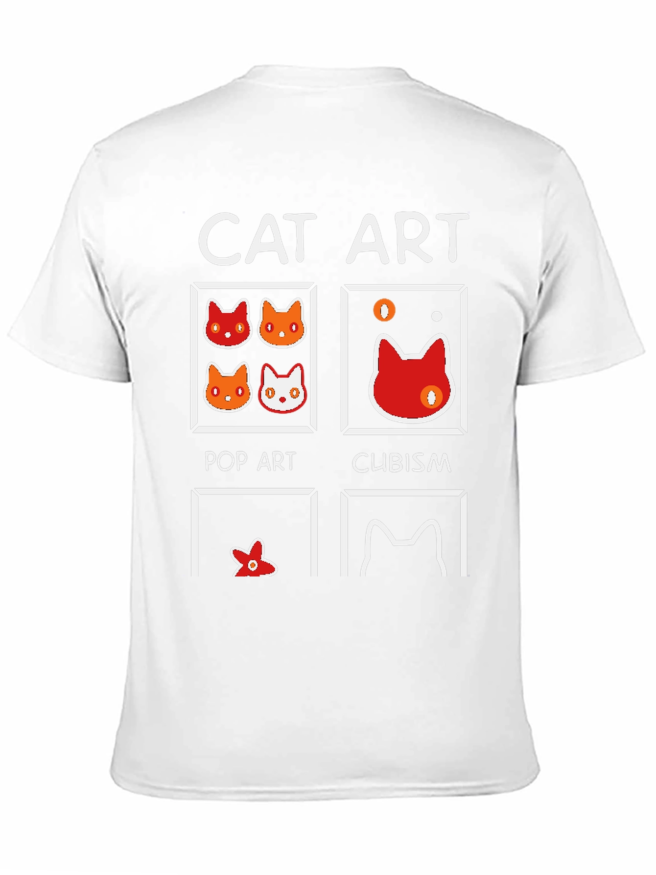 Cat Art Style T-Shirt - Pop Art Cubism Abstract