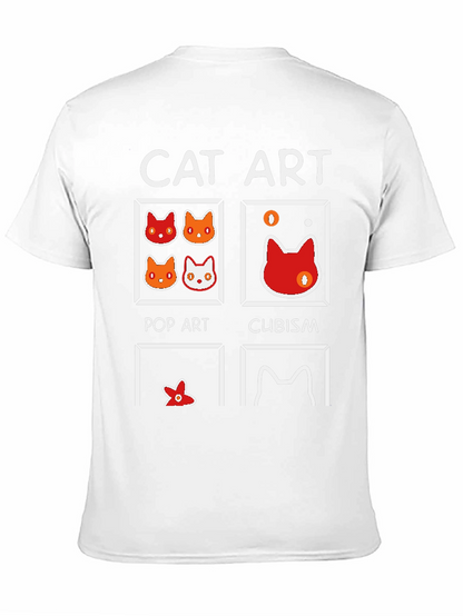 Cat Art Style T-Shirt - Pop Art Cubism Abstract