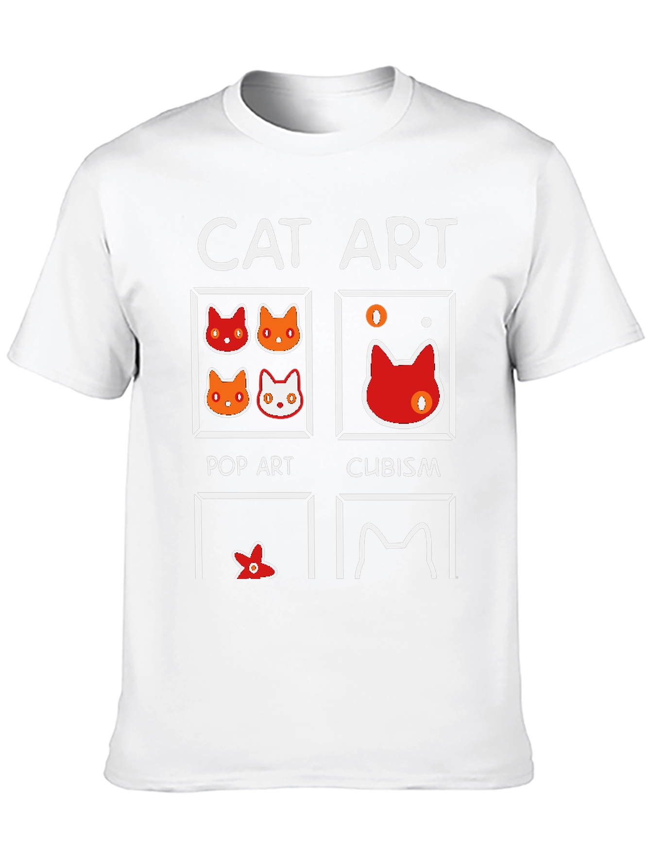 Cat Art Style T-Shirt - Pop Art Cubism Abstract