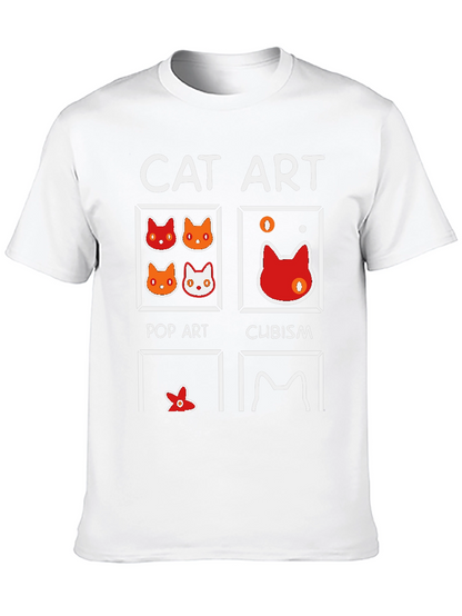 Cat Art Style T-Shirt - Pop Art Cubism Abstract