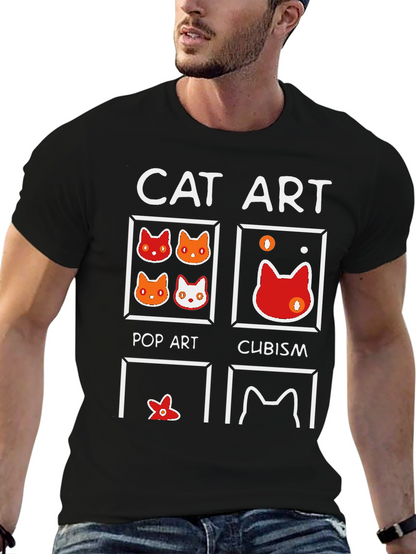 Cat Art Style T-Shirt - Pop Art Cubism Abstract