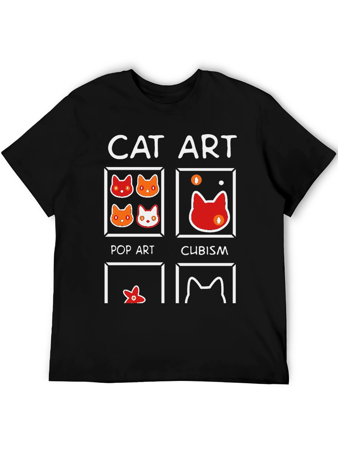 Cat Art Style T-Shirt - Pop Art Cubism Abstract