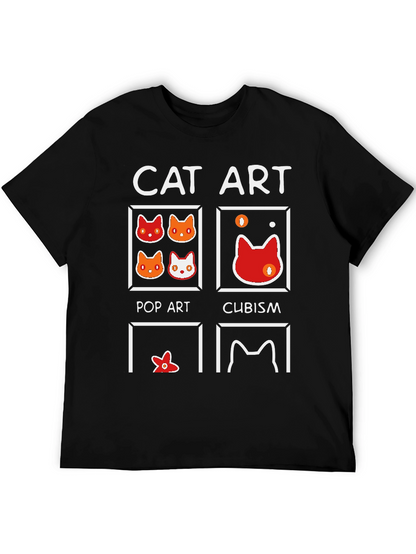 Cat Art Style T-Shirt - Pop Art Cubism Abstract