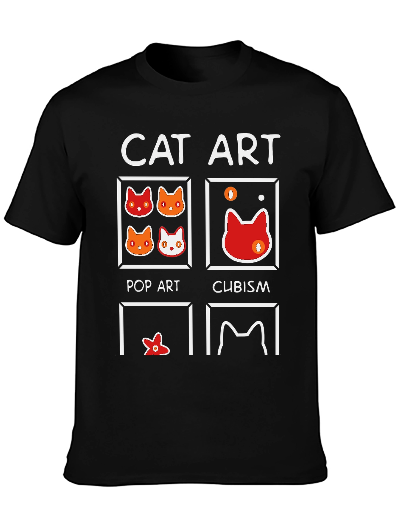 Cat Art Style T-Shirt - Pop Art Cubism Abstract