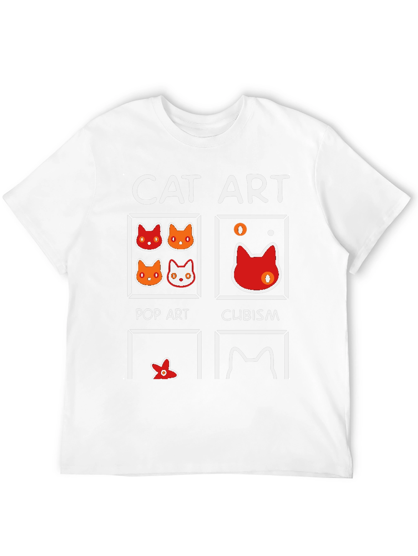 Cat Art Style T-Shirt - Pop Art Cubism Abstract